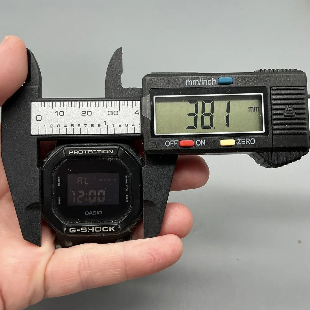 Casio G-Shock DW-5600BB Mens Watch 38mm Black Digital Resin Alarm Timer